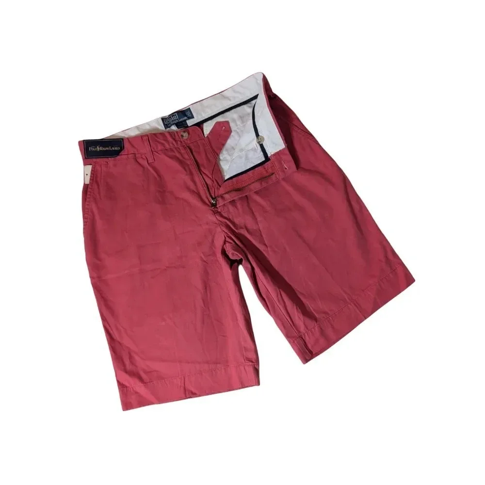 Polo Ralph Lauren Mens Classic Fit Chino Shorts Pink Cotton Sz 32 NWT $70